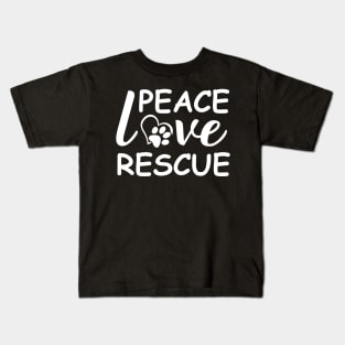 Peace Love Rescue Kids T-Shirt